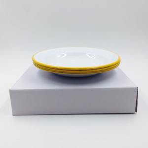 Smalto porcellanato utensili <span class=keywords><strong>di</strong></span> plastica rotondo dello smalto del metallo <span class=keywords><strong>di</strong></span> latta piatti/pentola <span class=keywords><strong>di</strong></span> smalto piatto e in acciaio al carbonio vaschetta dello smalto e smalto set da campeggio - Product Image 5