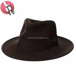 Индиана Джонс шляпа-Индиана Джонс Мужская шерстяная фетровая водоотталкивающая Outback фетровая шляпка шерстяная с Grosgrain