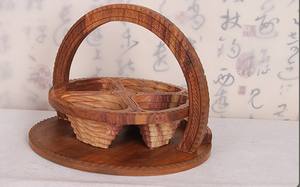 Panier à fruits <span class=keywords><strong>en</strong></span> <span class=keywords><strong>bois</strong></span> pliable à un seul niveau - Product Image 2