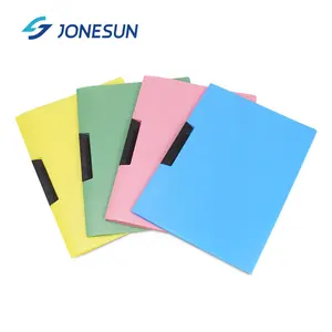 Hardcover A4 Warna Bening Plastik PP Presentasi File Folder dengan Pivotable Klip Penjepit