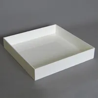 Taille personnalisée grand carré blanc acrylique plateau de service
