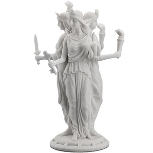 Pietra a grandezza naturale scultura religiosa in marmo dea greca della magia statua di Hecate - Product Image 4