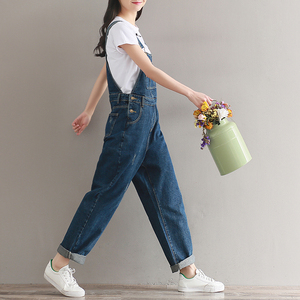 YSMARKET Tuta in <span class=keywords><strong>Jeans</strong></span> da Donna, Salopette in Denim, <span class=keywords><strong>Pantaloni</strong></span> <span class=keywords><strong>Lunghi</strong></span> Casual, Vaqueros, <span class=keywords><strong>Pantaloni</strong></span> Basic in Denim, Salopette a Gamba Larga Femminile - Product Image 4