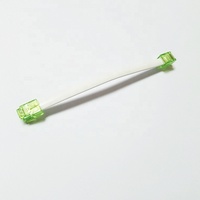 Cable Telefónico Plano de 6 Pines y 6 Hilos con Conector RJ12 de Color Blanco