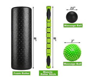 Ensemble de rouleaux en mousse The Ultimate Grand ensemble d'exercices en mousse de 18 pouces Ensembles de bâtons de massage en mousse - Product Image 1