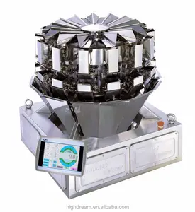 Pó de erva/semente/folhas de chá/produtos de carne pequena máquina de embalagem de automação multihead weigher alta sonho