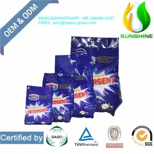 Detergente en polvo de agua fría de espuma rica con logotipo del cliente para el mercado africano