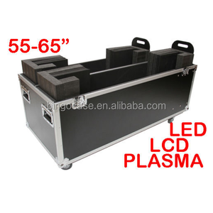 55-65 inch <span class=keywords><strong>LCD</strong></span> LED <span class=keywords><strong>Plasma</strong></span> Màn hình hiển thị đường trường hợp chuyến bay công cụ di động Trường hợp với bánh xe - Product Image 4