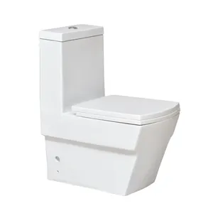 Cina produsen ganda siram toilet keramik kamar mandi toilet one piece toilet persegi