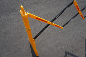 Reflexivo <span class=keywords><strong>calle</strong></span> ampliable plástico amarillo barreras para el Control de multitudes - Product Image 4