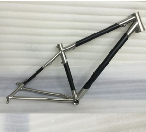 Rangka Sepeda Ti & Carbon Road Bike Custom Titanium Campuran Karbon MTB Rangka Sepeda Titanium Gabungan Karbon Rangka Sepeda Rem Cakram - Product Image 2