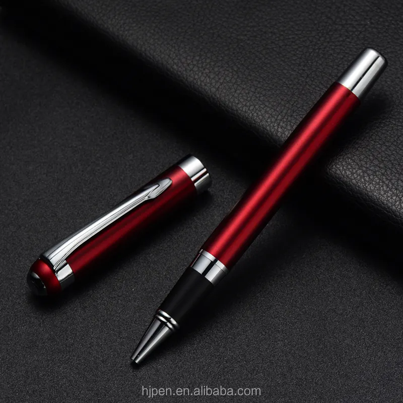Bolígrafo De metal rojo con logo, novedad de 2018