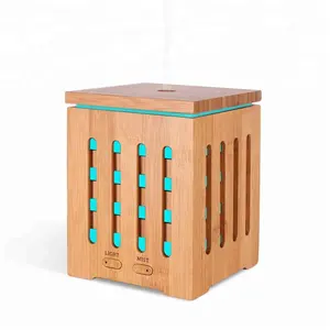 Diffusore di Oli Essenziali in Vero Bambù da 200ml con 7 Luci LED Colorate e Spegnimento Automatico Senza Acqua Prodotto dalla Fabbrica di Shenzhen - Product Image 1