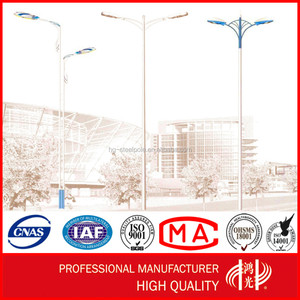 Ronde Polygonale Double Bras Galvanisé Rue LED Lumière Pô<span class=keywords><strong>le</strong></span> pour la Voie Express - Product Image 2