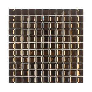 Phật Sơn Hình Thang Bề Mặt Màu Nâu Sẫm Không Thường Xuyên Gương Tráng Men Gạch Mosaic — ảnh 1