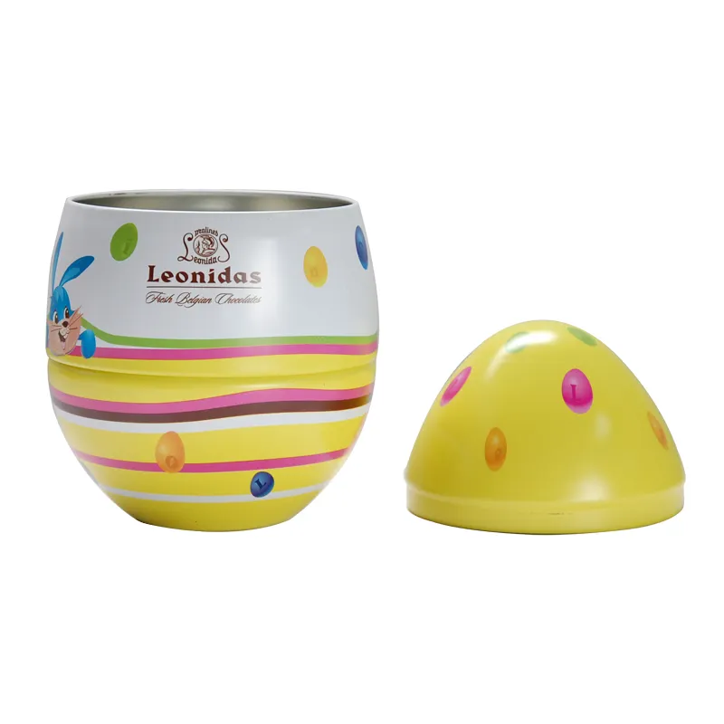 Weihnachten Ostern Ei geformte Dose Geschenk box Benutzer definierte Großhandel Kinder Ei geformte Schokoladen dose