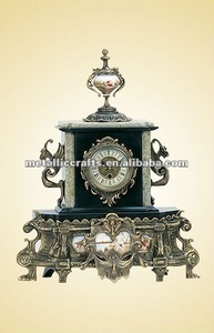 Decorazione Della casa di 15 Giorni trofeo-stile Imitato da 19th Secolo Francese Cast Antico Bronzo e <span class=keywords><strong>Marmo</strong></span> Scrivania <span class=keywords><strong>Orologio</strong></span> di Arte JGP22 - Product Image 2