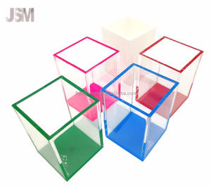 Organisateur de papeterie <span class=keywords><strong>en</strong></span> <span class=keywords><strong>acrylique</strong></span> personnalisable <span class=keywords><strong>en</strong></span> <span class=keywords><strong>gros</strong></span> <span class=keywords><strong>bureau</strong></span> carré porte-stylo <span class=keywords><strong>en</strong></span> métal coloré plateau à cils crayons pinceaux de maquillage - Product Image 6