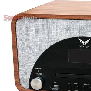 Rétro Vintage En Bois Lecteur de Disques USB Lecteur de Platine avec <span class=keywords><strong>radio</strong></span> AM et FM - Product Image 2