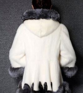 <span class=keywords><strong>Cappotto</strong></span> e Parka da Donna in Pelliccia Sintetica <span class=keywords><strong>di</strong></span> <span class=keywords><strong>Visone</strong></span> Bianco e Nero <span class=keywords><strong>con</strong></span> <span class=keywords><strong>Cappuccio</strong></span> - Product Image 4