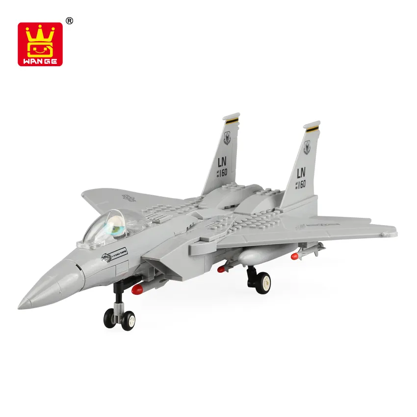 Wange blok oyuncak setleri F-15 kartal fighter jet uçak uçak oyuncak