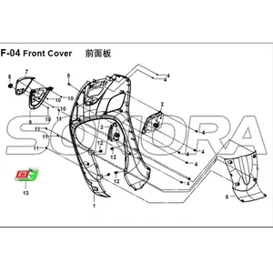 SYM XS125T-16A(FIDDLE 3) Front Cover Top Quality