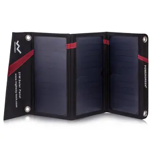Powergreen الجملة مرنة الخلايا الشمسية 21 واط شاحن للطاقة الشمسية كيت مشمس التنزه للالهاتف المحمول