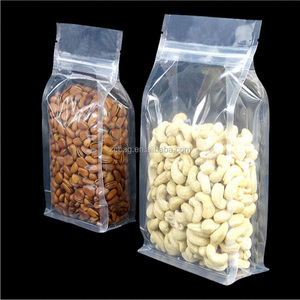 Rõ Ràng Trong Suốt Boxpouch Quad 16Oz Snack Đáy Phẳng Tám Bên Con Dấu Gusseted Thực Phẩm <span class=keywords><strong>Pouch</strong></span> 500 Gam <span class=keywords><strong>Standup</strong></span> Zipper Khóa Gói Túi - Product Image 3
