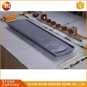 Gros Belle Servir Carve Rond <span class=keywords><strong>Pierre</strong></span> Plateau de Thé - Product Image 1