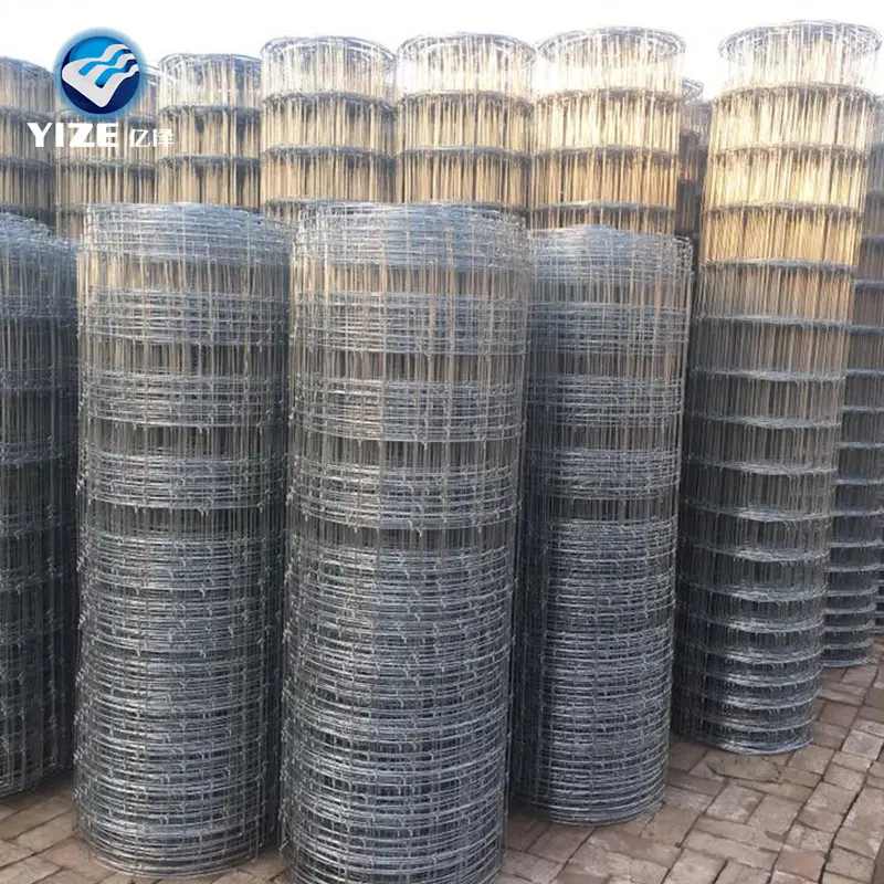 Long life hot dip galvanized fixed knot fence mesh/black coated steel wire mesh fence