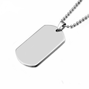 कस्टम लोगो स्टेनलेस स्टील लटकन थोक 18k सोना मढ़वाया कुत्ते टैग हार - Product Image 2