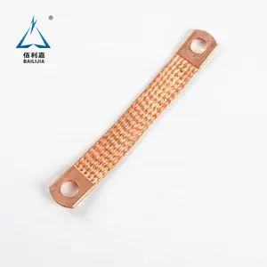 High Purity 99.9% Wire Lug Coated Flat Copper Braid