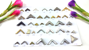 Support d'angle décoratif en métal, vente directe usine, accessoire de protection pour boîte à bijoux et cadeaux - Product Image 4