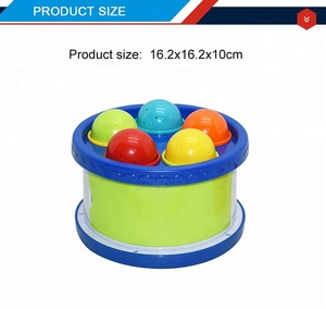 Drôle de bébé pour l'éducation musique jeu jouet <span class=keywords><strong>tambour</strong></span> ensemble avec des boules - Product Image 5
