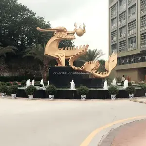 Round Dragon Statue Sculpture Water Fountain, Garden fountains For Decoration