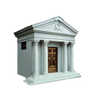 American White Marble Stone Mausoleum Preise, Günstige Granit Friedhof Mausoleum Designs zum Verkauf