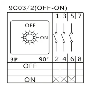 Cansen LW30-20 300040 דלת משתלבים מתג מפסק הניתן לנעילה עם הארכת פיר