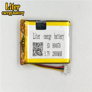 Stecker 2,5-3 P 3,7 V 804070 2800 mah Ultra Dünne Lipo batterie, dünne Film Lithium-Batterie Akku Li-Ion - Product Image 1