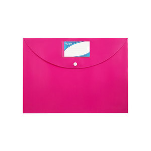 Phong cách A4 nhựa tài liệu Wallet Macaron Màu sắc PP chất liệu với Snap Nút đóng cửa cho học sinh trung học - Product Image 4