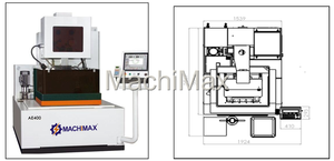 ماكينة قطع الأسلاك النحاسية AE400 EDM متعددة الاستخدامات EDM CNC عالية الدقة 0.6 ماكينة قطع الأسلاك النحاسية - Product Image 2