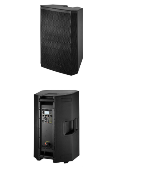 Made in China Plastic Cabinet Dj Speaker Sound System MP12-AUBF with Wheels and Handle
