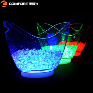 Meilleur Moins Cher <span class=keywords><strong>4L</strong></span> Usine Clair Rechargeable Bar Boissons Boîte Seau À Glace Led Lumineux - Product Image 6