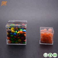 Boîte d'emballage à bonbons chocolat en acrylique, petite boîte cadeau transparente en plastique acrylique avec couvercle vente en gros, boîte à bonbons pour petites attentions pour mariage