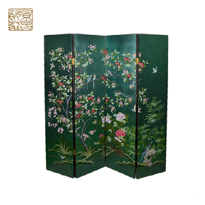 Écran pliant en <span class=keywords><strong>bois</strong></span> chinois, motif de fleurs exquis sur le dos, en <span class=keywords><strong>bambou</strong></span>, 12 pièces - Product Image 1