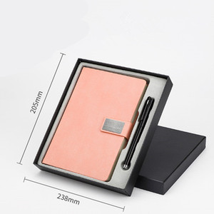 Juego de cuaderno A5 personalizado para estudiantes, Bloc de notas magnético, planificador de bolsillo con hebilla, portalápices, Funda de cuero PU, caja de regalo incluida - Product Image 1