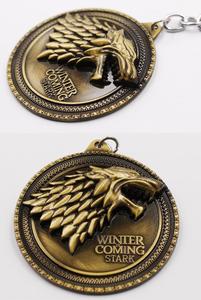 Jeu personnalisé de Trônes <span class=keywords><strong>porte</strong></span>-clés pour Winterfell stark avec Le totem cadeau - Product Image 3