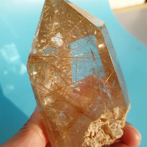 Doğal Kaba Gümüş Rutilated Puan Altın Rutil Kuvars Taş Takı Için Değneklerini - Product Image 3