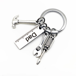 Llavero <span class=keywords><strong>de</strong></span> acero inoxidable DIY, martillo para papá, destornillador, llave inglesa, herramienta para papá, regalo del Día del Padre - Product Image 5