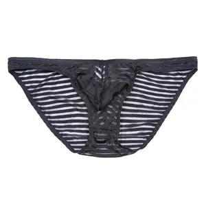 G-Strings Thongs Moda New Stripe Briefs Bambu Fibra Modal Calças Underwear Cueca calcinha dos homens