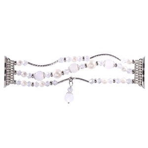 Élastique Stretch Pour iWatch Sangle Bande De Remplacement Faux <span class=keywords><strong>Perle</strong></span> Naturel Agate Pierre <span class=keywords><strong>Bracelet</strong></span> pour <span class=keywords><strong>Apple</strong></span> Montre 1 2 3 - Product Image 5